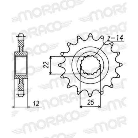 Pignon Supersprox PSBCst-715:12 50-32112-12 Jtf715.12