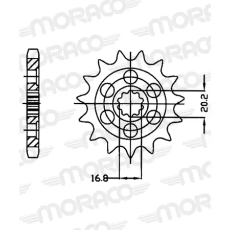 Pignon Supersprox PSBCst-430:13 24304+13