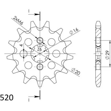 Pignon Supersprox PSBCst-422:12 50-32015-12 Jtf422.12