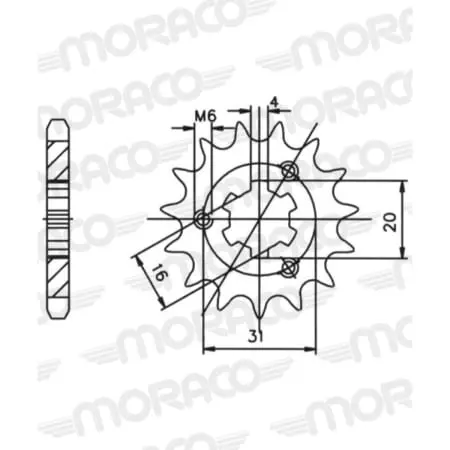 Pignon Supersprox PSB50-15006-15
