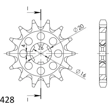 Pignon Supersprox PSBCst-555:13 50-15002-13 Jtf555.13