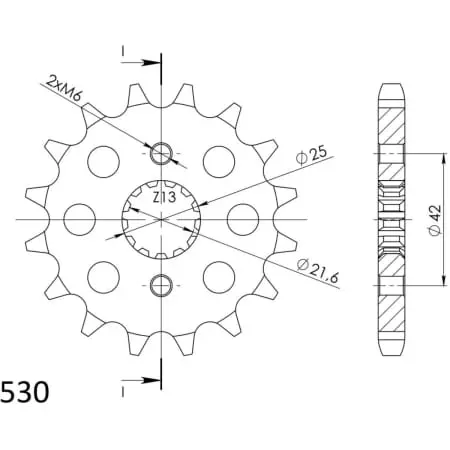 Pignon Supersprox PSBCst-513/519:17 51117 28400-17