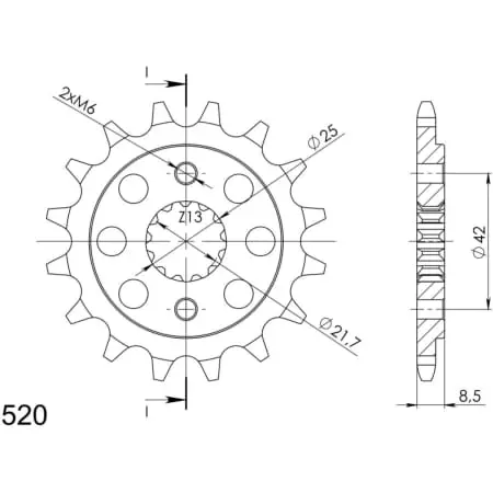 Pignon Supersprox PSBCst-512:17 50-32070-17S