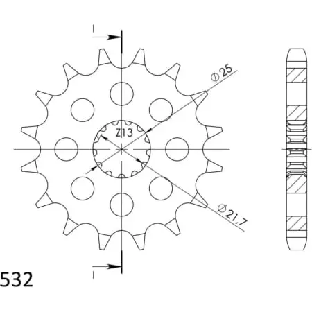 Pignon Supersprox PSBCst-440:14 50-27001-14 Jtf440.14