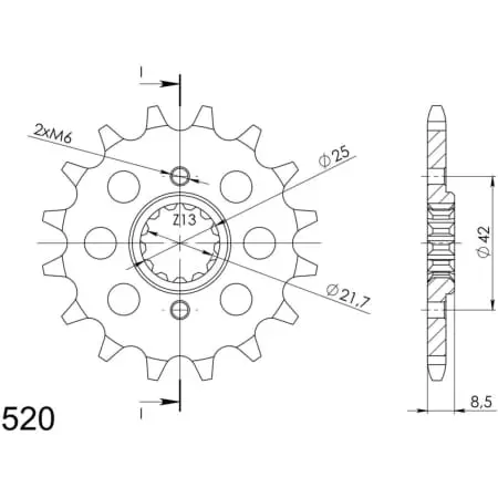 Pignon Supersprox PSBCst-516:14 50-32012-14 34114 Jtf516.14
