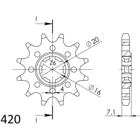 Pignon Supersprox PSBCst-413:12 50-13012-12 Jtf413.12