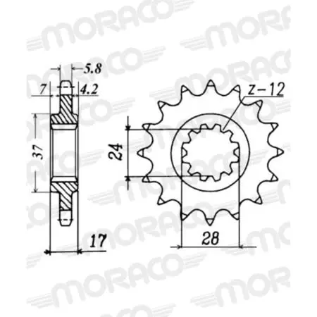 Pignon Supersprox 50-32072-15S Cst-1295:15.2 Jtf1295.15