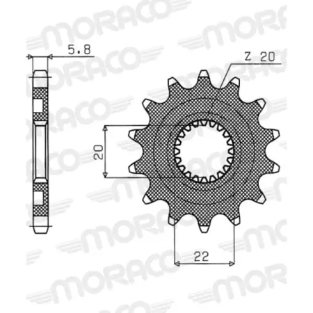 Pignon Supersprox PSBCst1590:15.1 50-32109-15