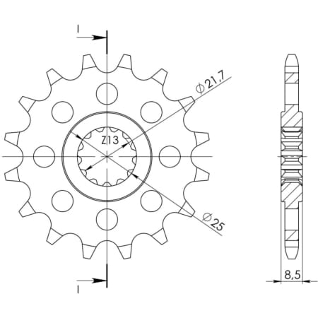 Pignon Supersprox PSBCst-578:16 50-32035-16 37316 Jtf578.16
