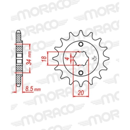 Pignon Supersprox PSBCst-270:12 Jtf270.12