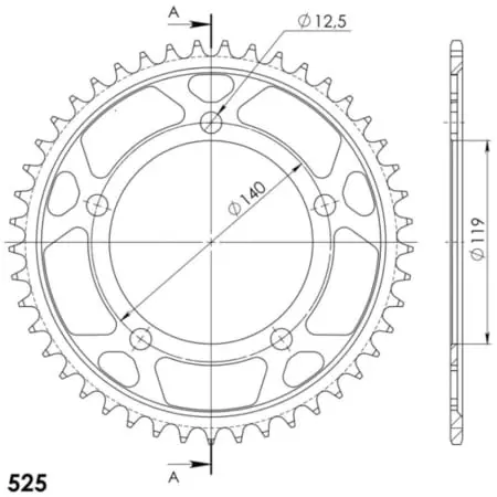 Couronne Supersprox Rfe-1790:45-Blk 50-29064-45