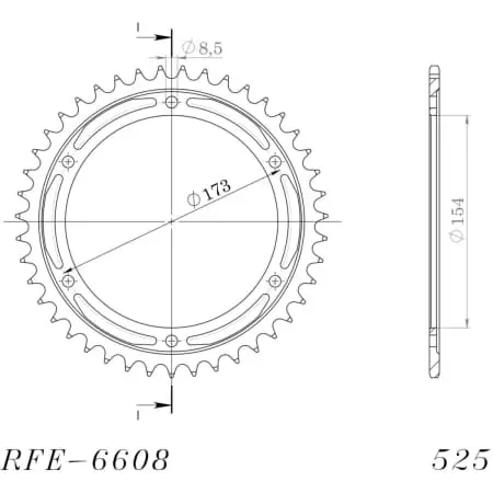 Couronne Supersprox Rfe-6608:43-Blk 1-4695-43 50-29027-43