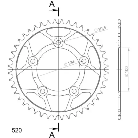 Couronne Supersprox Rfe-743:44-Blk 50-32152-44 Jtr746-44