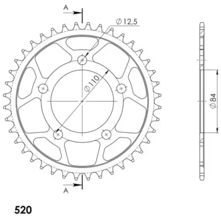Couronne Supersprox Rfe-1225:40-Blk Jtr1225-40