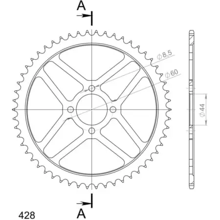 Couronne Supersprox Rfe-833:54-Blk Jtr833-54