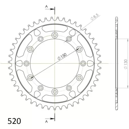 Couronne Supersprox Rfe-245/2:46-Blk 1-3589-46 50-32001-46