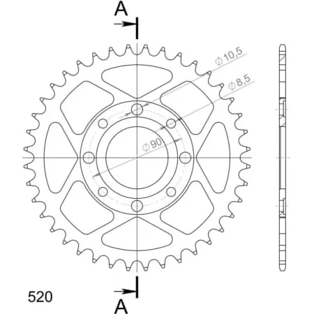 Couronne Supersprox Rfe-279:40-Blk Jtr279-40 50-32013-40
