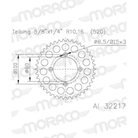 Couronne Supersprox Alu 51-32217-44