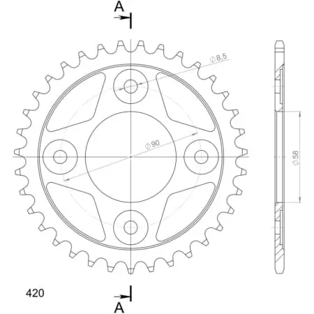 Couronne Superprox Rfe-212:35-Blk 50-13038-35