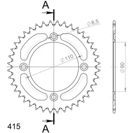 Couronne Supersprox Alu Ral-452:40 51-12013-40