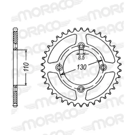 Couronne Supersprox Alu 51-15200-54
