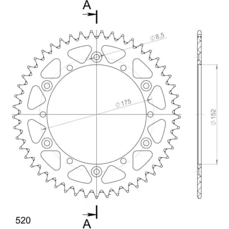 Couronne Supersprox Alu Ral-853:49 51-32003-49