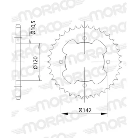Couronne Supersprox Alu 51-32238-43