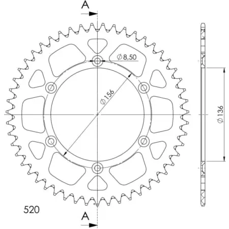 Couronne Supersprox Alu Ral-1512:51-Bleu