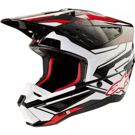 Casque Cross Alpinestars SM5 Action 2 Noir Blanc