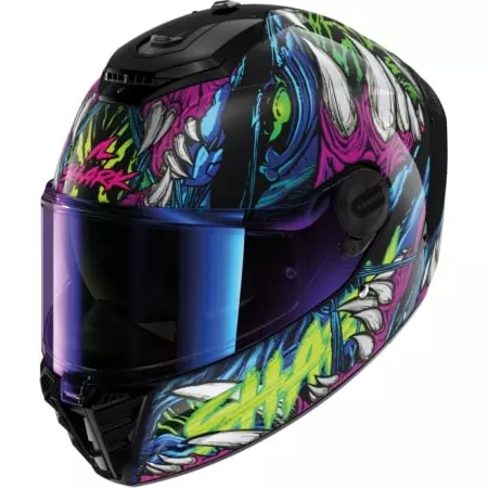 Casque Shark Spartan RS Shaytan Noir Vert Violet
