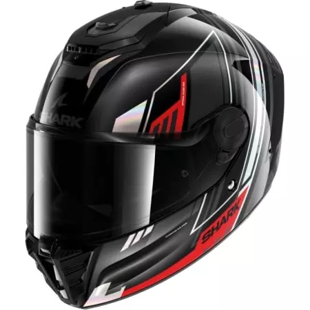 Casque Shark Spartan RS Byrhon Noir Iridescent Rouge