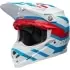 Casque Cross Bell Moto-9S Flex Banshee Blanc Brillant Rouge