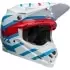 Casque Cross Bell Moto-9S Flex Banshee Blanc Brillant Rouge