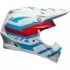 Casque Cross Bell Moto-9S Flex Banshee Blanc Brillant Rouge