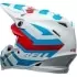 Casque Cross Bell Moto-9S Flex Banshee Blanc Brillant Rouge