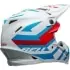 Casque Cross Bell Moto-9S Flex Banshee Blanc Brillant Rouge