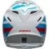 Casque Cross Bell Moto-9S Flex Banshee Blanc Brillant Rouge