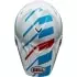 Casque Cross Bell Moto-9S Flex Banshee Blanc Brillant Rouge