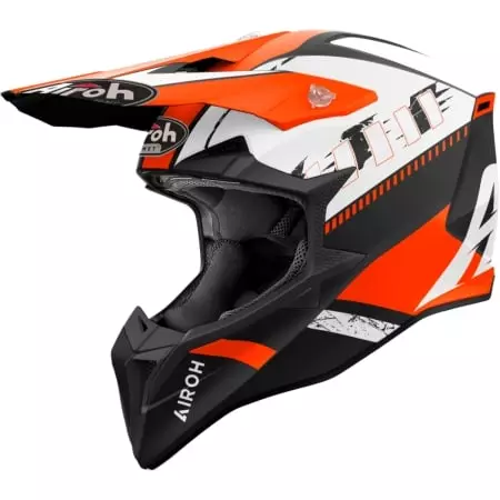 Casque Cross Airoh Wraaap Feel Orange Mat - Casque Cross AIROH