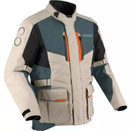 Veste Bering Siberia Beige Gris Orange - Blouson Moto BERING