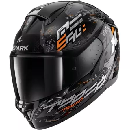 Casque Shark Ridill 2 Molokai Noir Argenté Orange