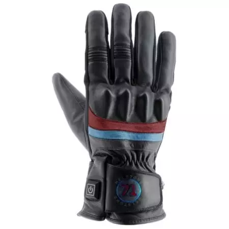 Gants Chauffants Helstons Bora Noir Rouge Bleu - Gants Moto HELSTONS