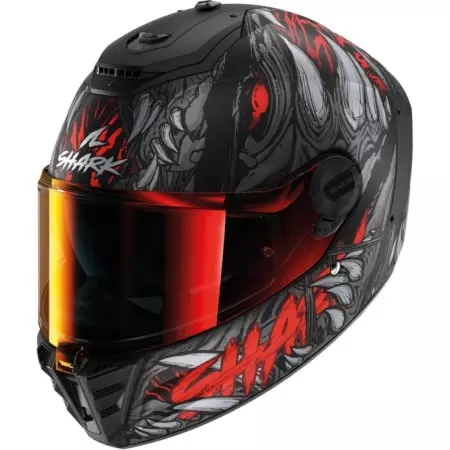 Casque Shark Spartan RS Shaytan Noir Rouge Anthracite Mat