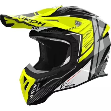 Casque Cross Airoh Aviator Ace 2 Engine Jaune Brillant