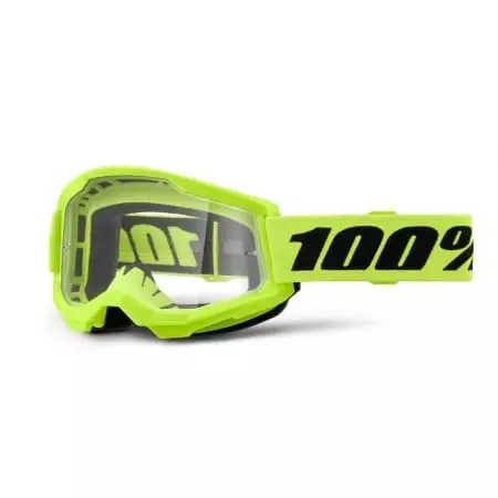 Masque Cross Enfant 100% Strata 2 Jaune Fluo