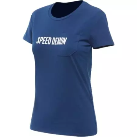 T-Shirt Femme Dainese Demon Pocket Bleu