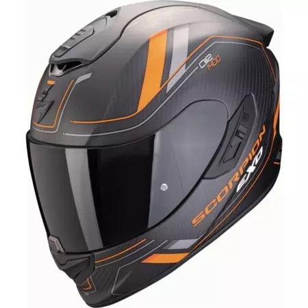 Casque Scorpion Exo-1400 Evo II Carbon Air Mirage Noir Orange