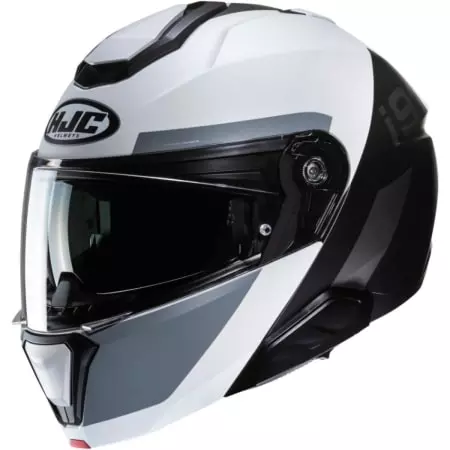 Casque HJC I91 Bina MC5SF Noir Blanc Gris - Casque Modulable HJC