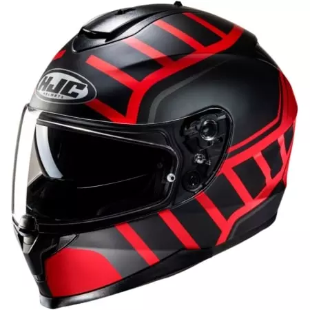 Casque HJC C70N Holt MC1SF Noir Rouge - Casque Intégral HJC