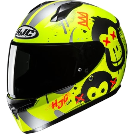 Casque HJC C10 Geti MC3HSF Jaune Fluo Noir